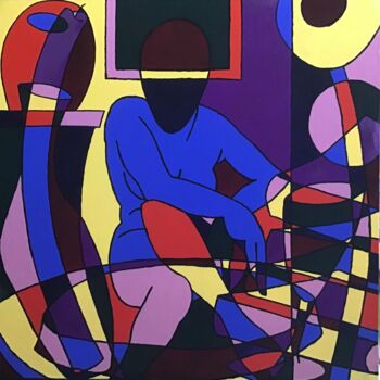 Картина под названием "Superposition 4" - Jean-Luc Coulaud, Подлинное произведение искусства, Масло