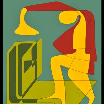 Painting titled "Mechanics" by Jean-Luc Feugeas, Original Artwork, Acrylic