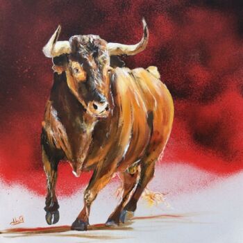 Pintura titulada "Toro 51" por Jean-Luc Garcia, Obra de arte original, Acrílico