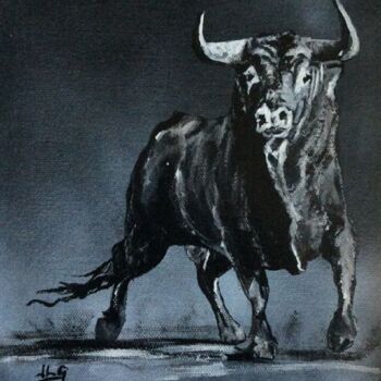「Toro 48」というタイトルの絵画 Jean-Luc Garciaによって, オリジナルのアートワーク, アクリル