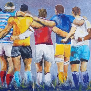 "Couleur rugby 2023" başlıklı Tablo Jean-Luc Garcia tarafından, Orijinal sanat, Akrilik Ahşap Sedye çerçevesi üzerine monte…