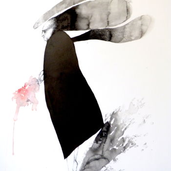 Painting titled "Offrande ©" by Jean-Luc Hippolyte, Original Artwork, Ink