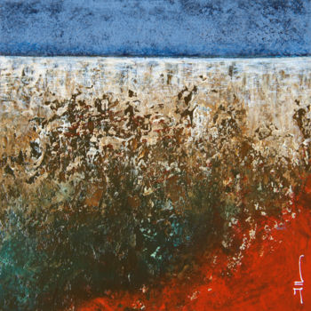 Painting titled "Field" by Jean-Luc Lacroix (JL LACROIX), Original Artwork, Acrylic