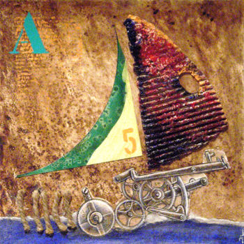 Pintura intitulada "Chariotte (Char à V…" por Jean-Luc Lacroix (JL LACROIX), Obras de arte originais, Acrílico