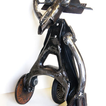 Sculpture titled "ÇA ROULE !" by Jean-Luc Lacroix (JL LACROIX), Original Artwork, Metals
