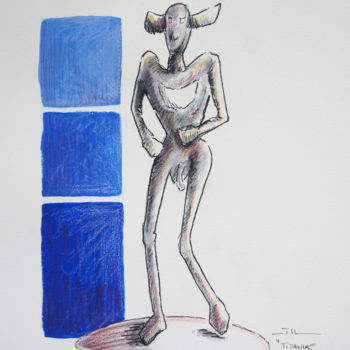 Disegno intitolato "TITANIA" da Jean-Luc Lacroix (JL LACROIX), Opera d'arte originale, Matita