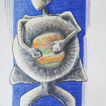 Dessin intitulée "SUPER RÉCUP" par Jean-Luc Lacroix (JL LACROIX), Œuvre d'art originale, Crayon