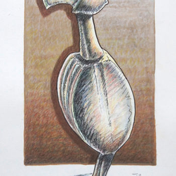Disegno intitolato "MAM' MICHU" da Jean-Luc Lacroix (JL LACROIX), Opera d'arte originale, Matita