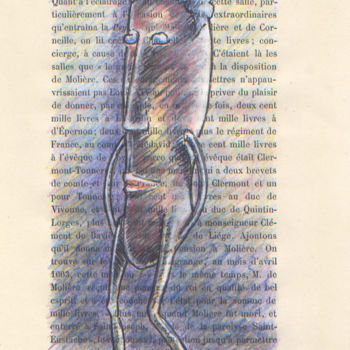 Σχέδιο με τίτλο "LORD (étude)" από Jean-Luc Lacroix (JL LACROIX), Αυθεντικά έργα τέχνης, Μελάνι