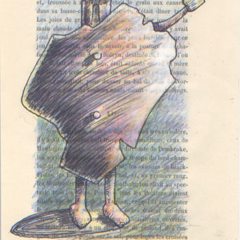 Drawing titled "Pov'diable (croquis)" by Jean-Luc Lacroix (JL LACROIX), Original Artwork, Conté