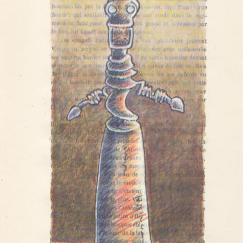 Drawing titled "D-tourneur,, étude" by Jean-Luc Lacroix (JL LACROIX), Original Artwork, Ink