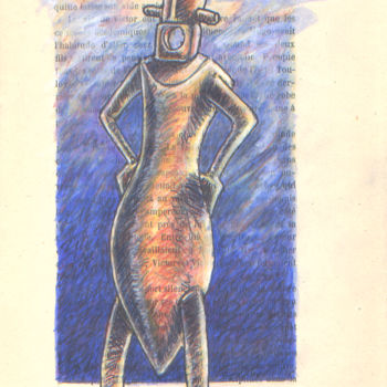 Dessin intitulée "Tête de pied, étude" par Jean-Luc Lacroix (JL LACROIX), Œuvre d'art originale, Encre
