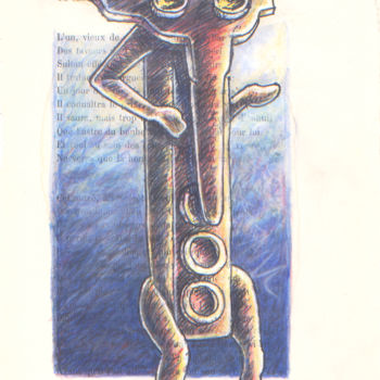 Dibujo titulada "Evoila, étude" por Jean-Luc Lacroix (JL LACROIX), Obra de arte original, Tinta