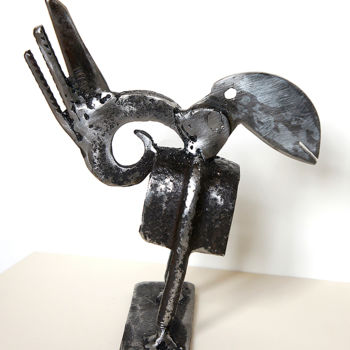 Sculpture intitulée "PERSIFFLEUR" par Jean-Luc Lacroix (JL LACROIX), Œuvre d'art originale, Métaux