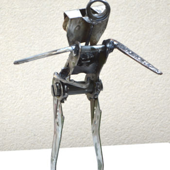 Sculpture titled "Le Randonneur - Scu…" by Jean-Luc Lacroix (JL LACROIX), Original Artwork, Metals