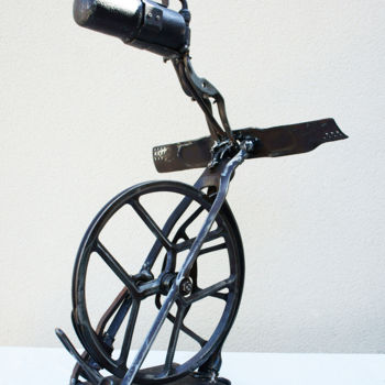 Sculpture titled "LE GROS NAVION - sc…" by Jean-Luc Lacroix (JL LACROIX), Original Artwork, Metals