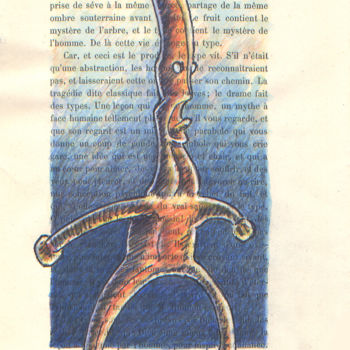 Desenho intitulada "Musso, étude" por Jean-Luc Lacroix (JL LACROIX), Obras de arte originais, Tinta