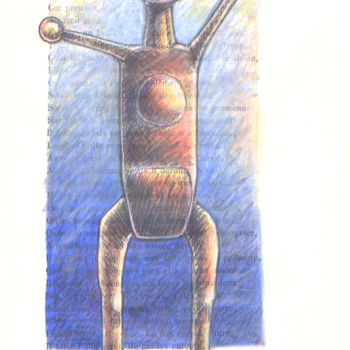 Desenho intitulada "Circulez!, étude" por Jean-Luc Lacroix (JL LACROIX), Obras de arte originais, Tinta