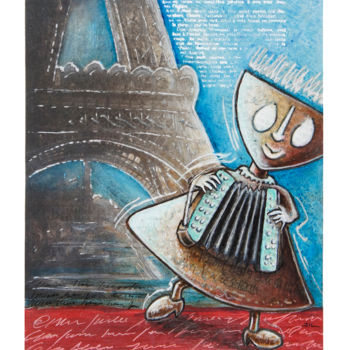 Peinture intitulée "ParisTotoche" par Jean-Luc Lacroix (JL LACROIX), Œuvre d'art originale, Acrylique