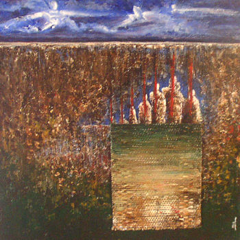 Pittura intitolato "Ceux du bas" da Jean-Luc Lacroix (JL LACROIX), Opera d'arte originale, Acrilico