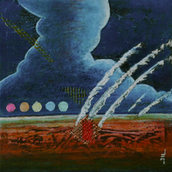 Pittura intitolato "Full Cloud" da Jean-Luc Lacroix (JL LACROIX), Opera d'arte originale, Acrilico