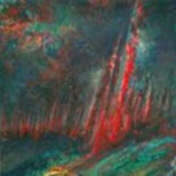 Malerei mit dem Titel "rouge éclat" von Jean-Luc Lacroix (JL LACROIX), Original-Kunstwerk, Öl