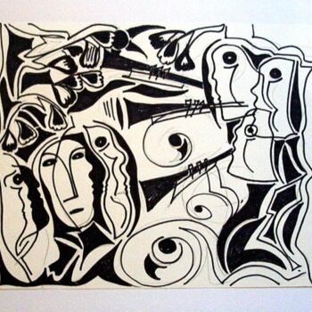 Zeichnungen mit dem Titel "dessin: étude pour…" von Jean-Luc Lafond, Original-Kunstwerk