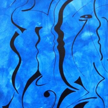 Картина под названием "rêve de jazz 2" - Jean-Luc Lafond, Подлинное произведение искусства, Масло