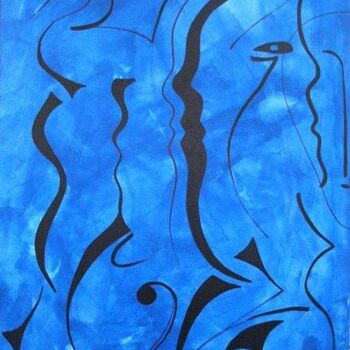 Pittura intitolato "rêve de jazz 4" da Jean-Luc Lafond, Opera d'arte originale, Olio