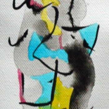Картина под названием "Totem N° 4" - Jean Luc Logie, Подлинное произведение искусства