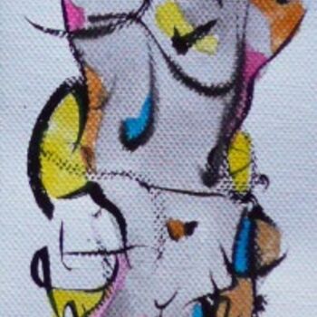 Peinture intitulée "Totem N° 5" par Jean Luc Logie, Œuvre d'art originale