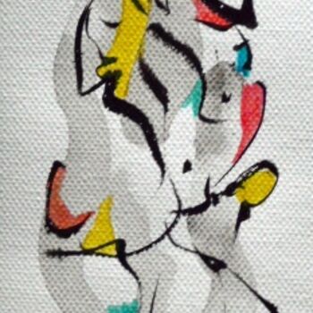 Pintura titulada "Totem N° 6" por Jean Luc Logie, Obra de arte original