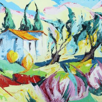 Картина под названием "937 Provence" - Jean-Luc Lopez, Подлинное произведение искусства, Акрил Установлен на Деревянная рама…