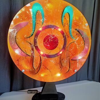 Design titled "GRAFFITIS orange" by Jean Luc Masini, Original Artwork, Luminaire