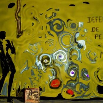 Arts numériques intitulée "DEFENSE DE....." par Jean Luc Masini, Œuvre d'art originale