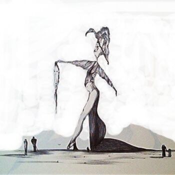 Рисунок под названием "SON ALTITUDE" - Jean Luc Masini, Подлинное произведение искусства