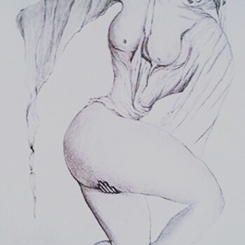 Drawing titled "FATIGUEE" by Jean Luc Masini, Original Artwork