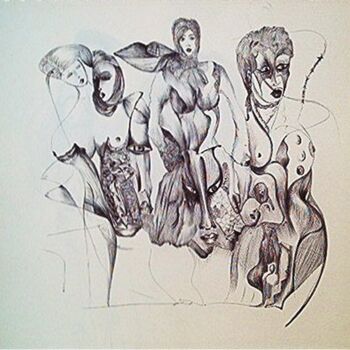 Zeichnungen mit dem Titel "PROJET DE FRESQUE" von Jean Luc Masini, Original-Kunstwerk