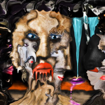 Цифровое искусство под названием "ANGES ET DEMONS" - Jean Luc Masini, Подлинное произведение искусства, Цифровая живопись