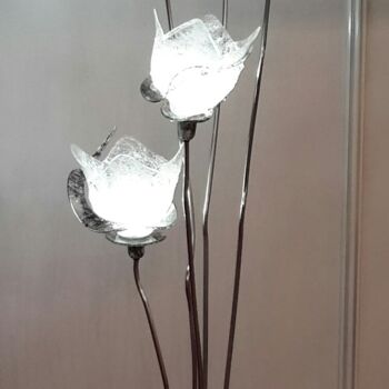 Design titled "Lampadaire blanc" by Jean Luc Masini, Original Artwork, Glass