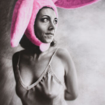 Картина под названием "Pink" - Jean-Luc Panek, Подлинное произведение искусства, Акрил