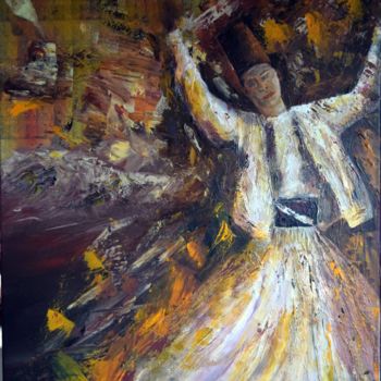 Painting titled "Derviche" by Jean-Luc Pavaut "Yaakov", Original Artwork, Acrylic