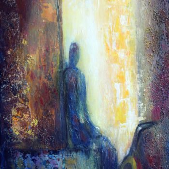 Painting titled "Contemplation" by Jean-Luc Pavaut "Yaakov", Original Artwork, Acrylic