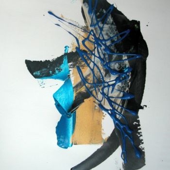 Malerei mit dem Titel "Profil Lunaire.jpg" von Jean-Luc Perrault, Original-Kunstwerk