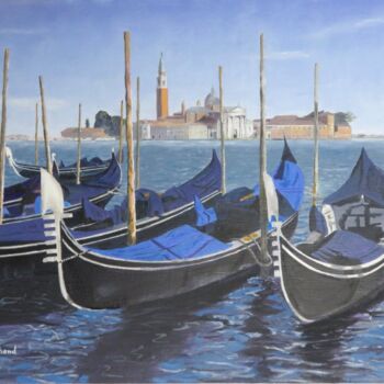 Malarstwo zatytułowany „Venise” autorstwa Jean-Luc Tranchand, Oryginalna praca, Olej