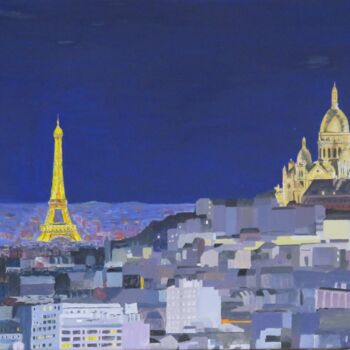 Картина под названием "Sous le ciel de Par…" - Jean-Luc Tranchand, Подлинное произведение искусства, Масло