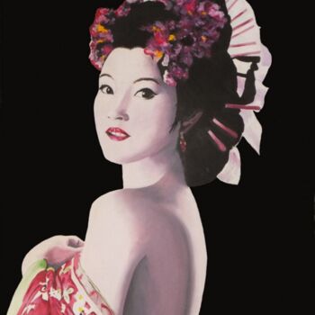 Painting titled "GEISHA" by Jean-Luc Tranchand, Original Artwork, Oil
