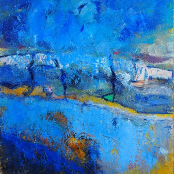 Картина под названием "Une ombre bleue" - Jean-Marc Chapelet (jeanmarchapelet), Подлинное произведение искусства, Масло