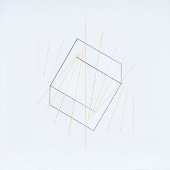Pittura intitolato "Space Cube" da Jean-Marc Gardeux, Opera d'arte originale, Acrilico