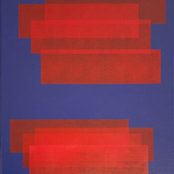 绘画 标题为“The Blues of the red” 由Jean-Marc Gardeux, 原创艺术品, 丙烯